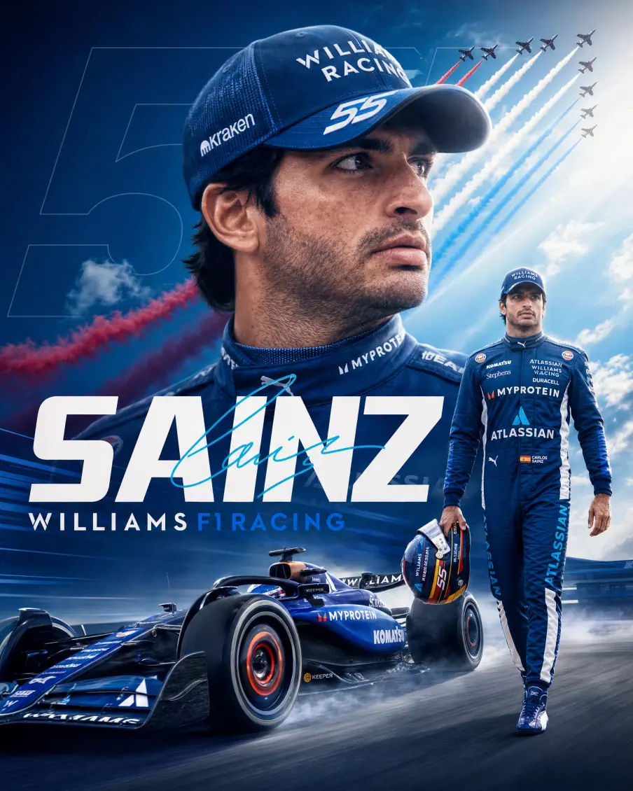 F1 team launch poster