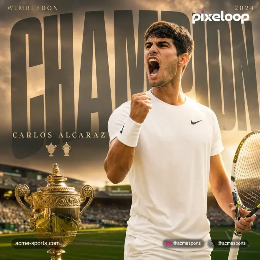 The same poster with a logo in the top right and a website and two social handles along the bottom