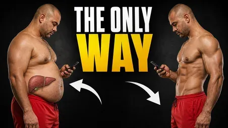 Body transformation thumbnail: "The only way"