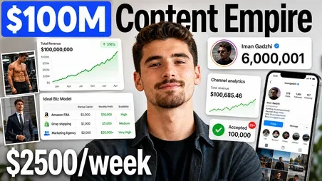 Business thumbnail: "$100M content empire"