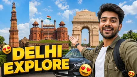 Travel guide thumbnail: exploring Delhi