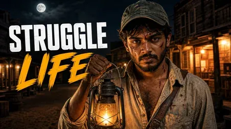 Story thumbnail: "Struggle life" by lantern light