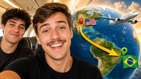 Travel thumbnail: flying from the US to Brazil