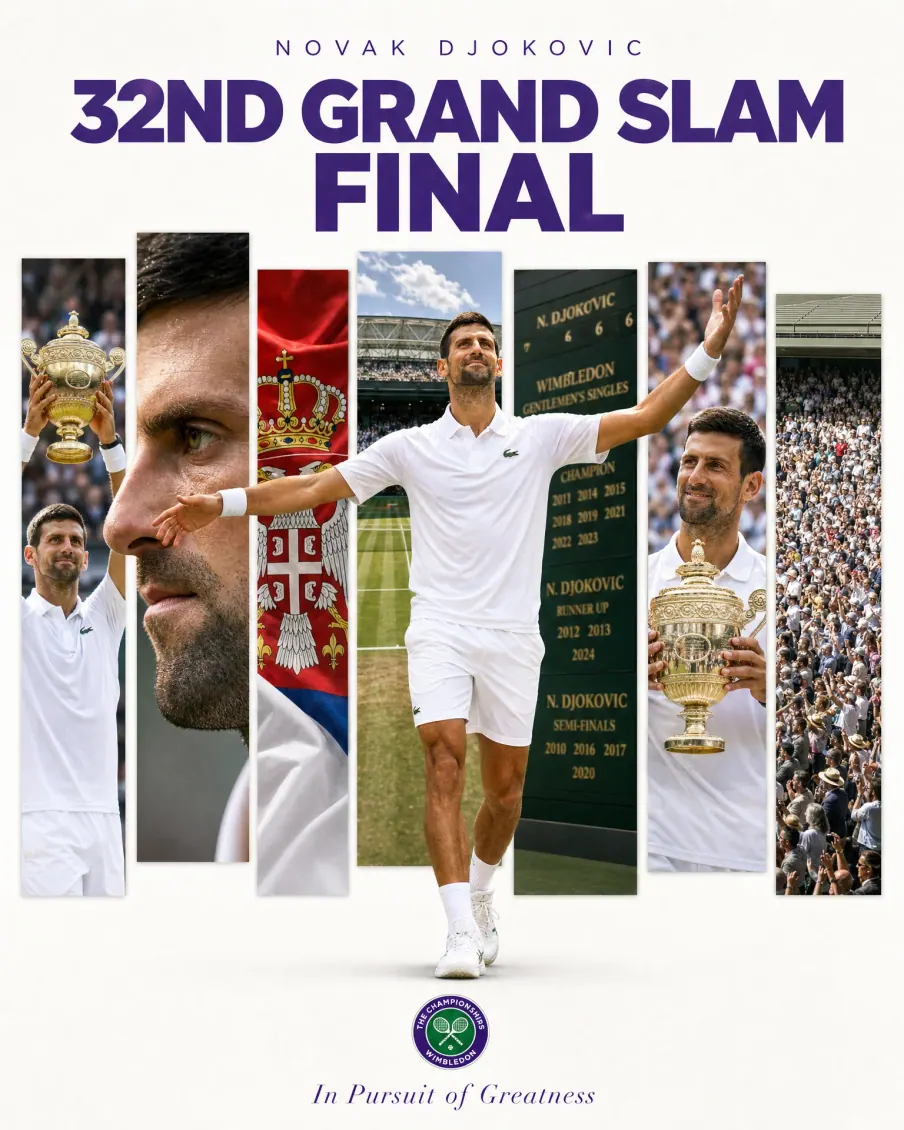 Djokovic 32nd slam final