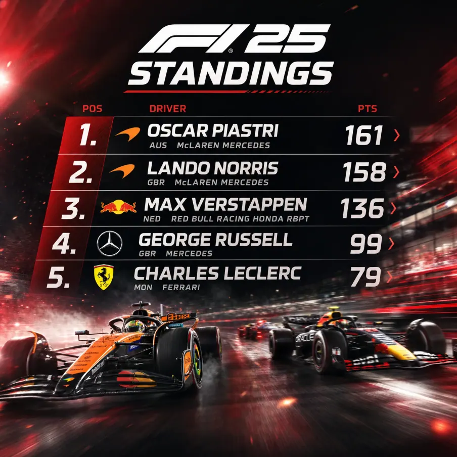 F1 standings