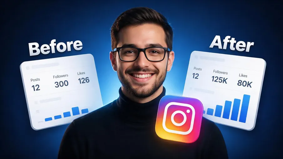 Instagram before and after