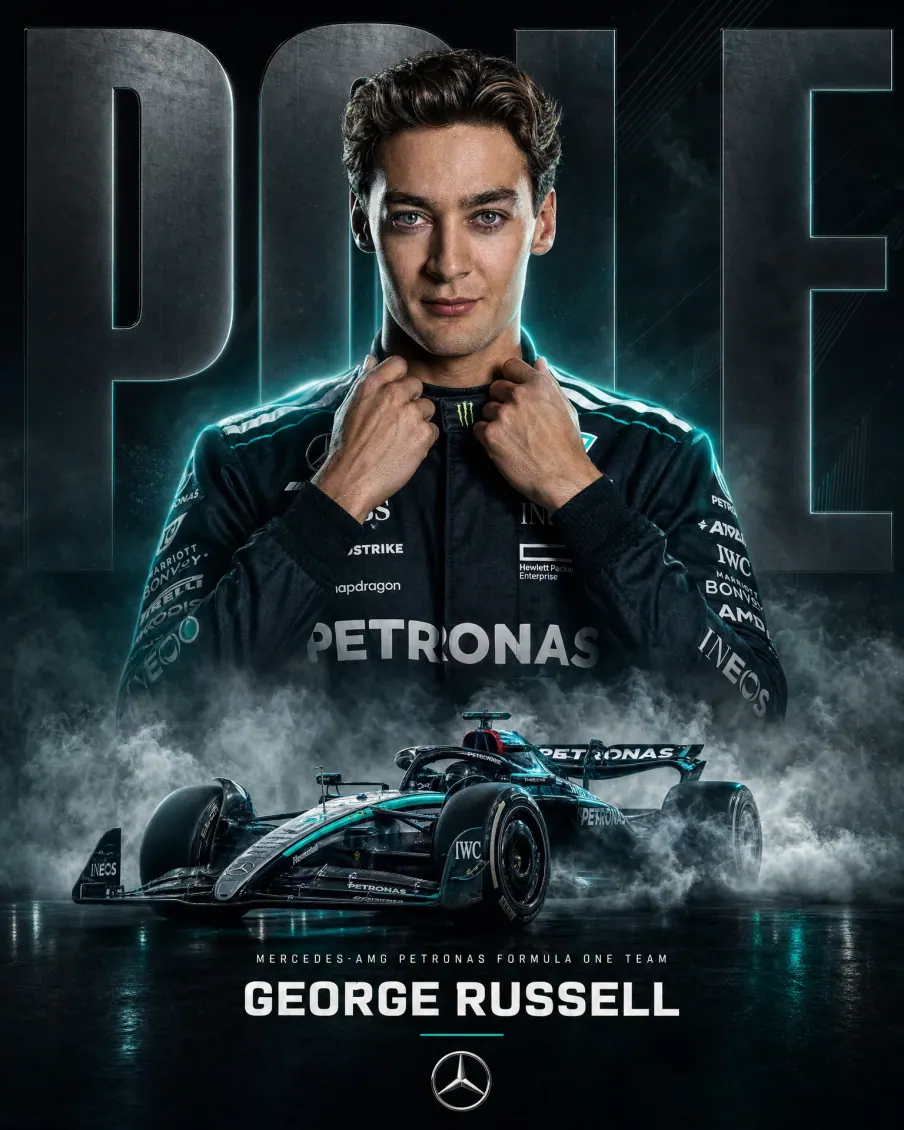 Russell pole position